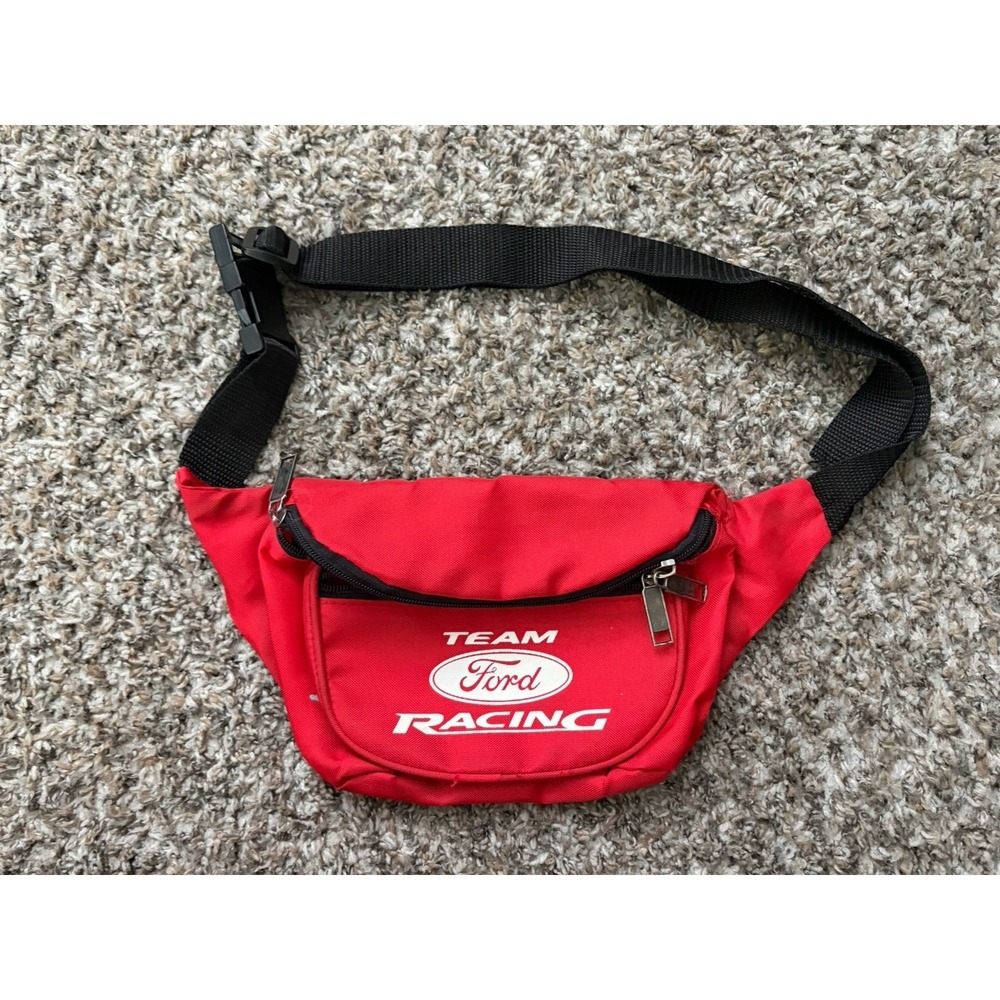 Ford Racing Fanny Pack Waist Bag Red Vintage Team Ford Logo